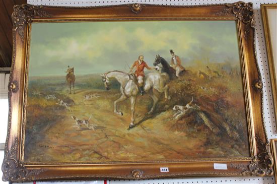 After J.F. Herring, oil on canvas, The Find